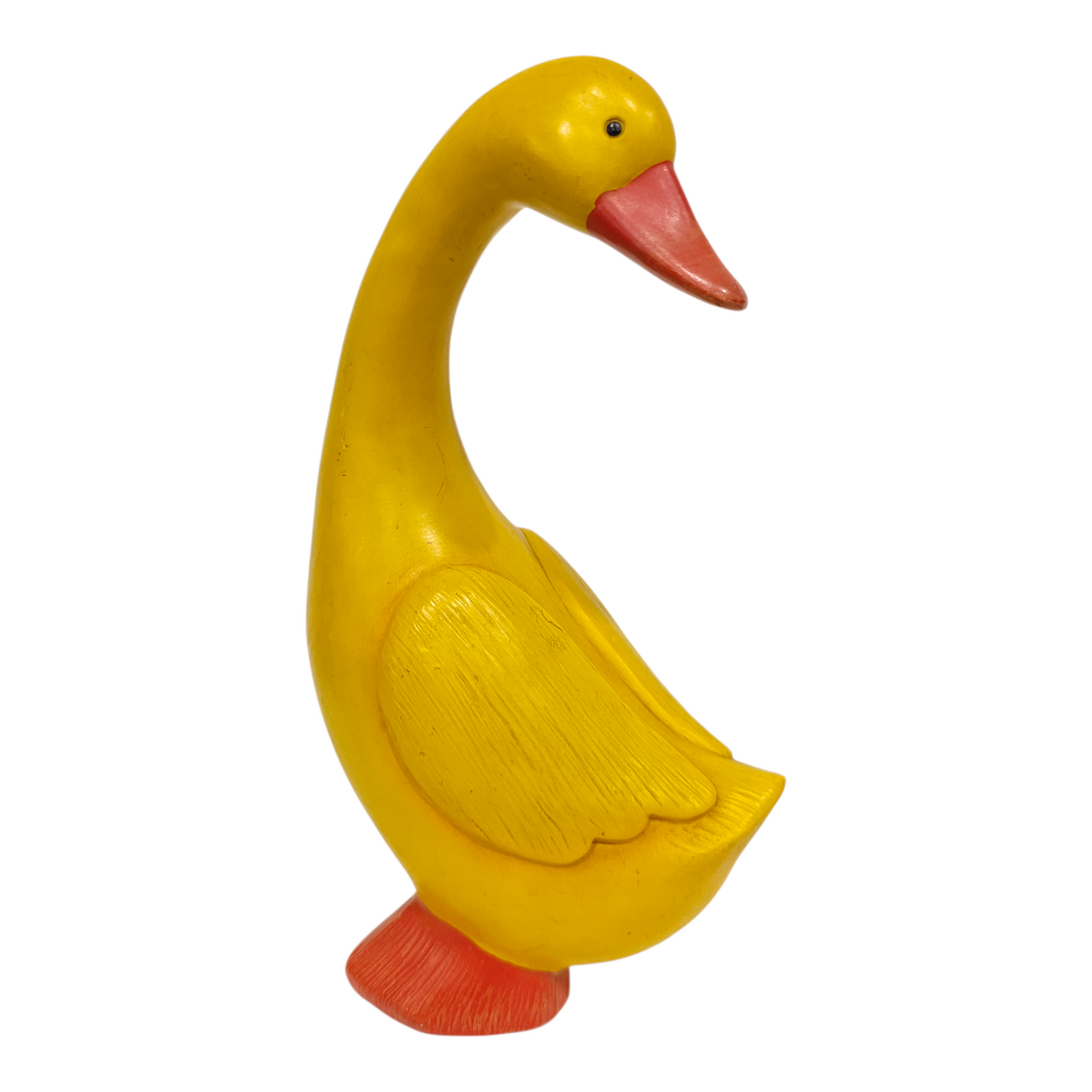 Scultura Papera Resina Gialla