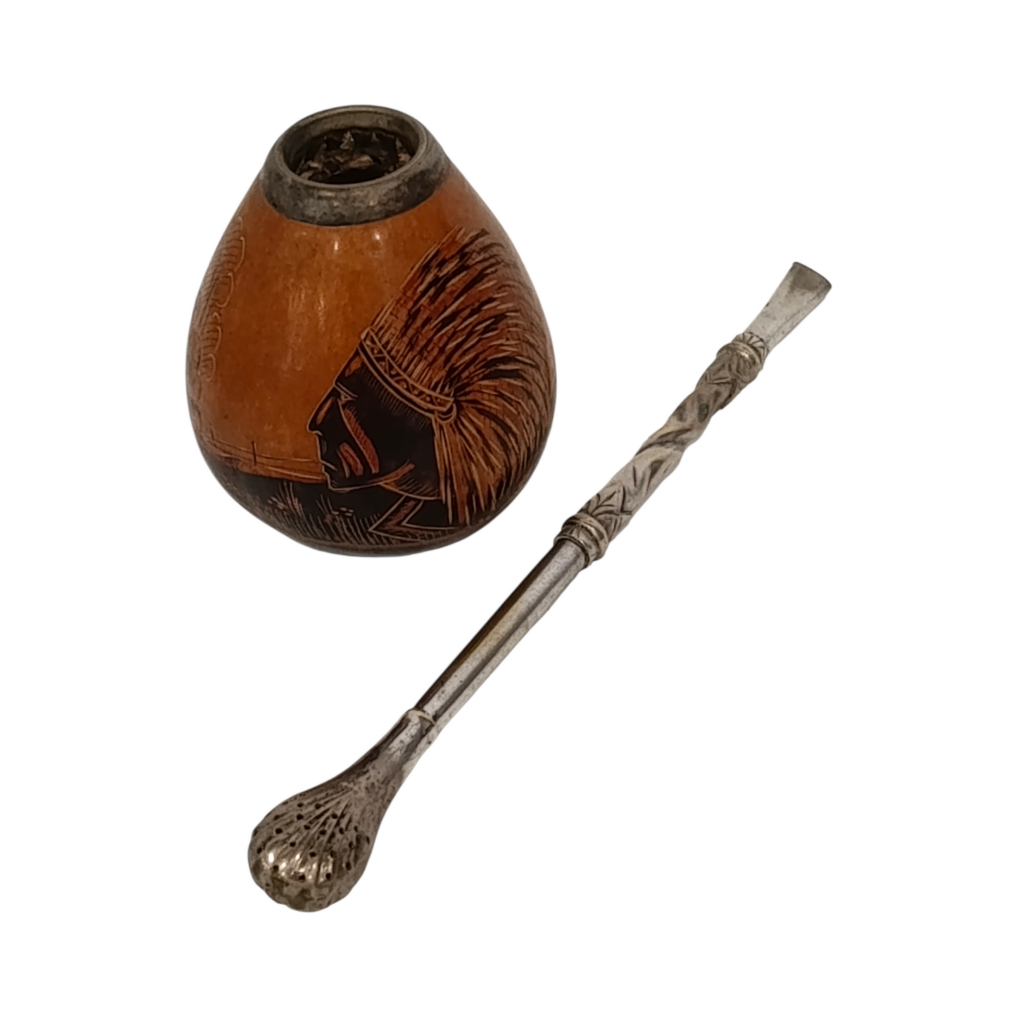 Set Mate Bombilla E Cannuccia Argento