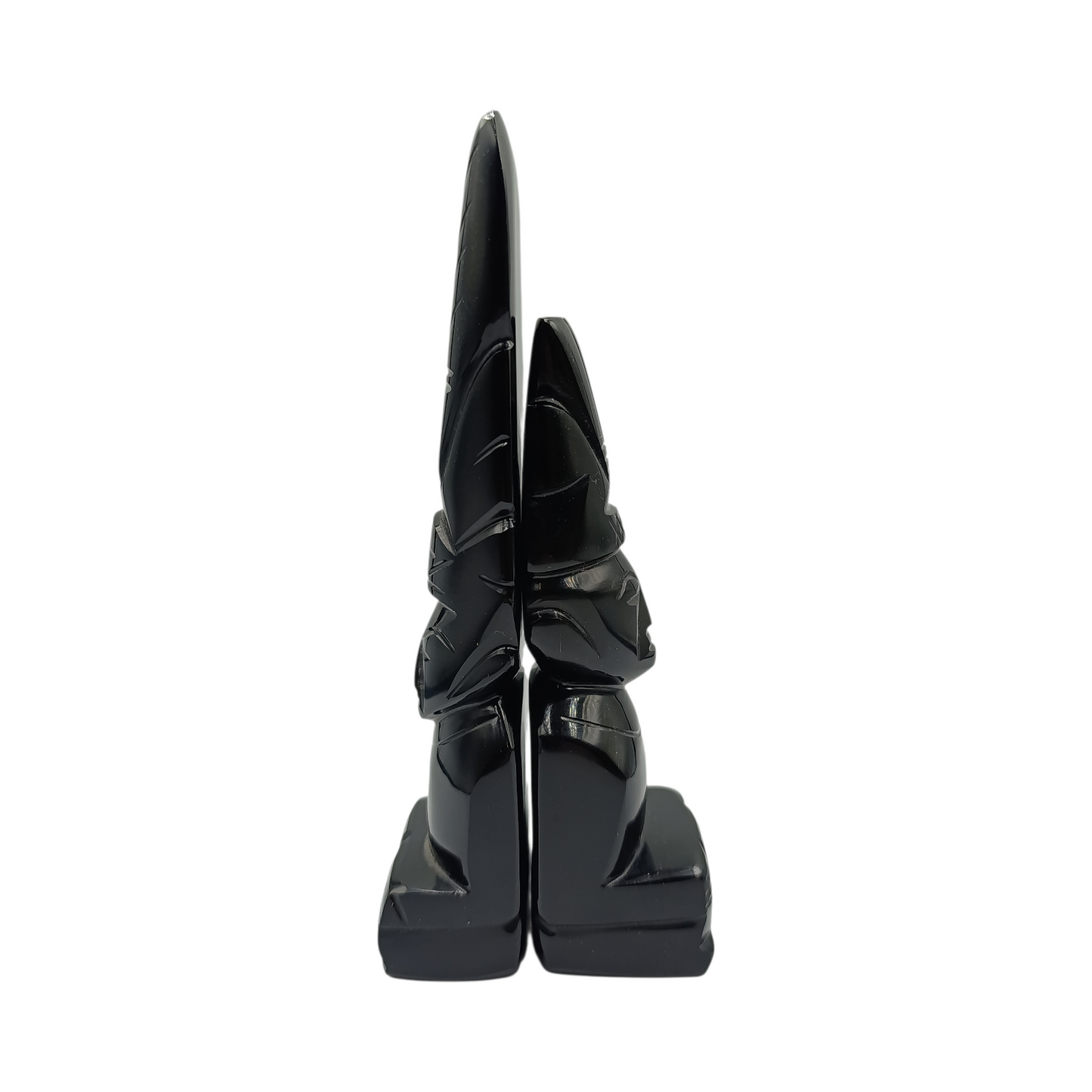 Sculture Volti Aztechi In Ossidiana