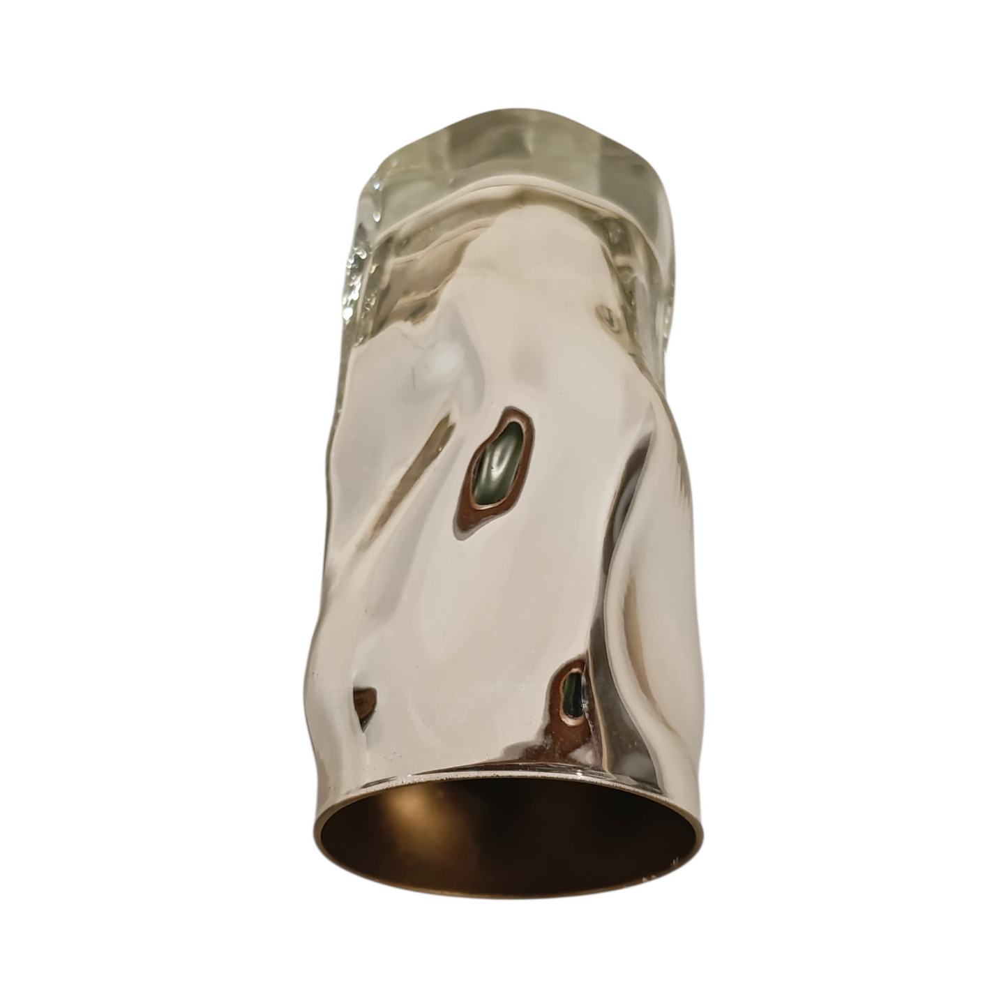 Vaso Vetro Borosilicato Argento Riflettente