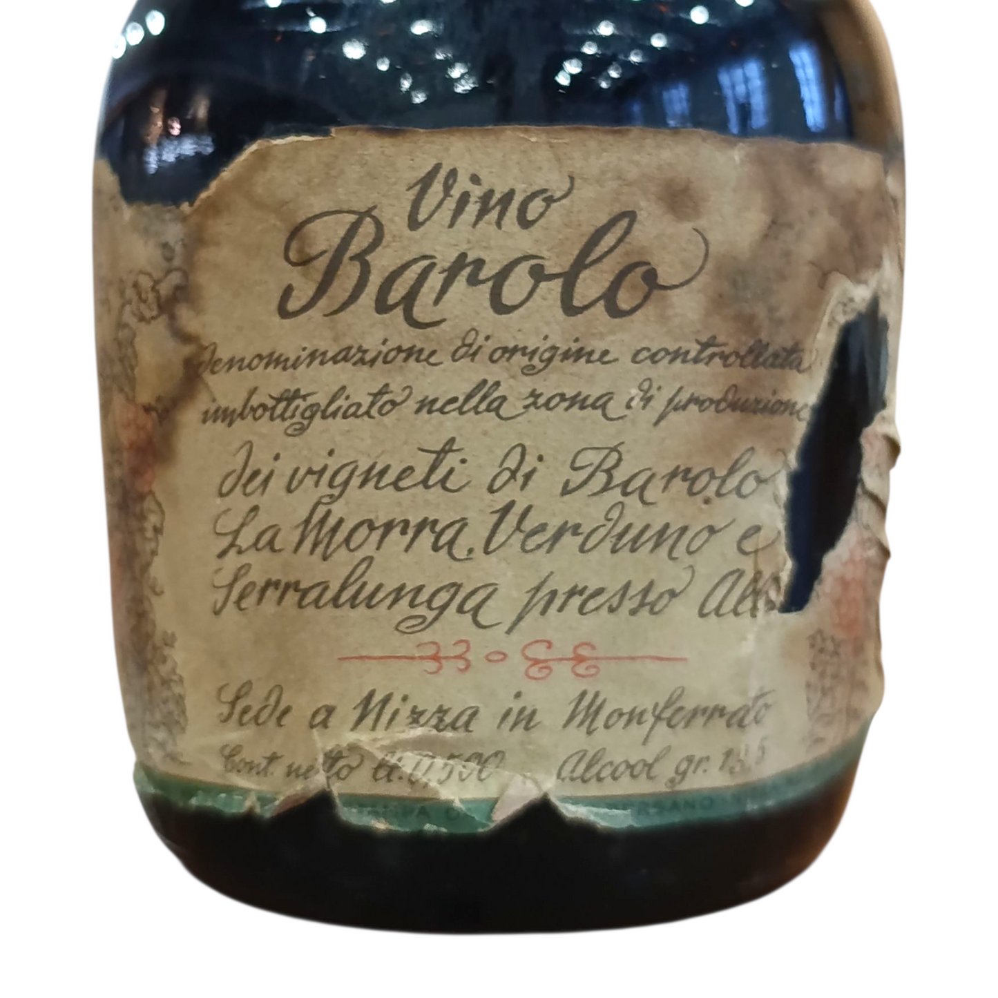 Bottiglia Vino Barolo DOC Bersano Vigneti La Morra e Serralunga Vendemmia 1968