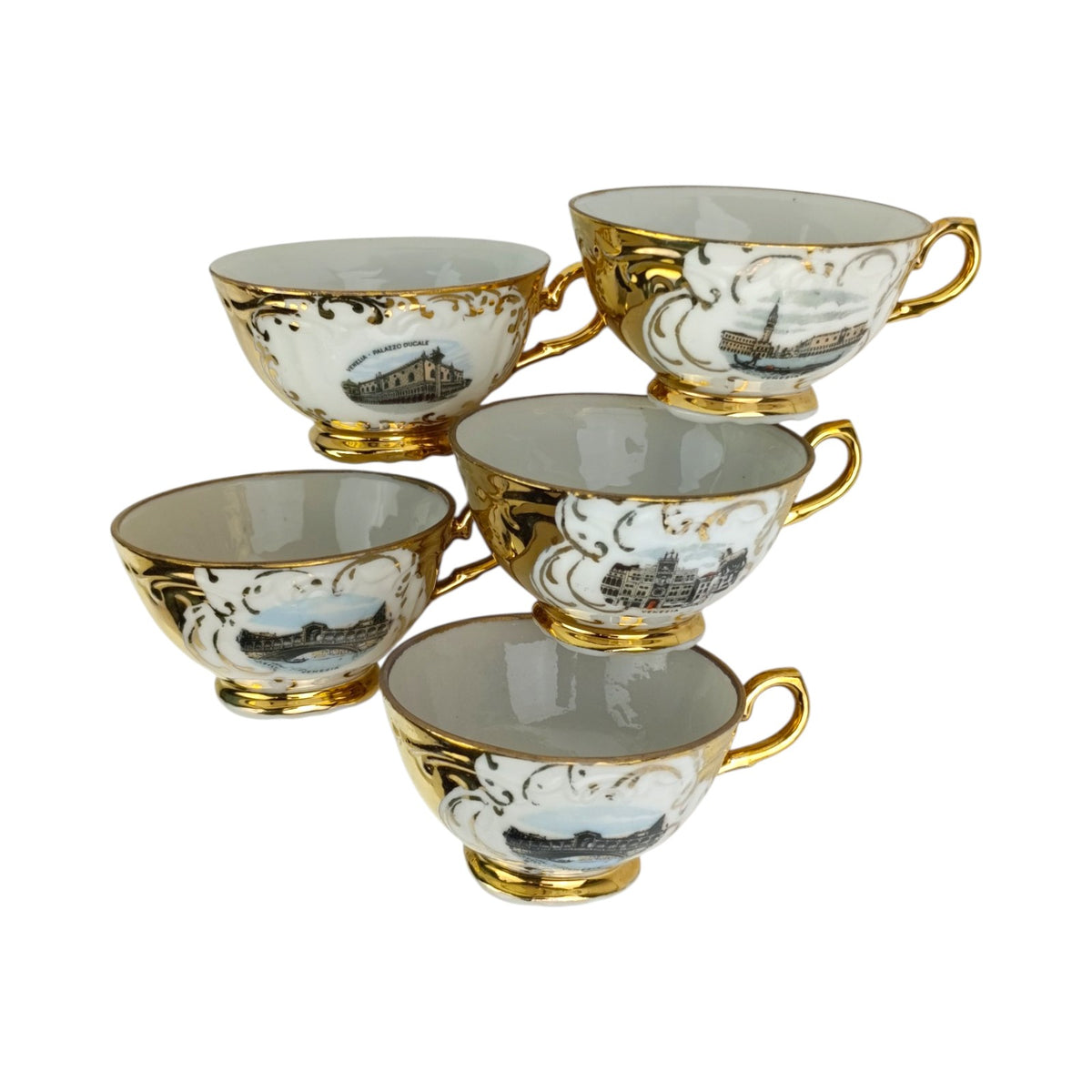 Servizio Caffè Porcellana Dorata Venezia