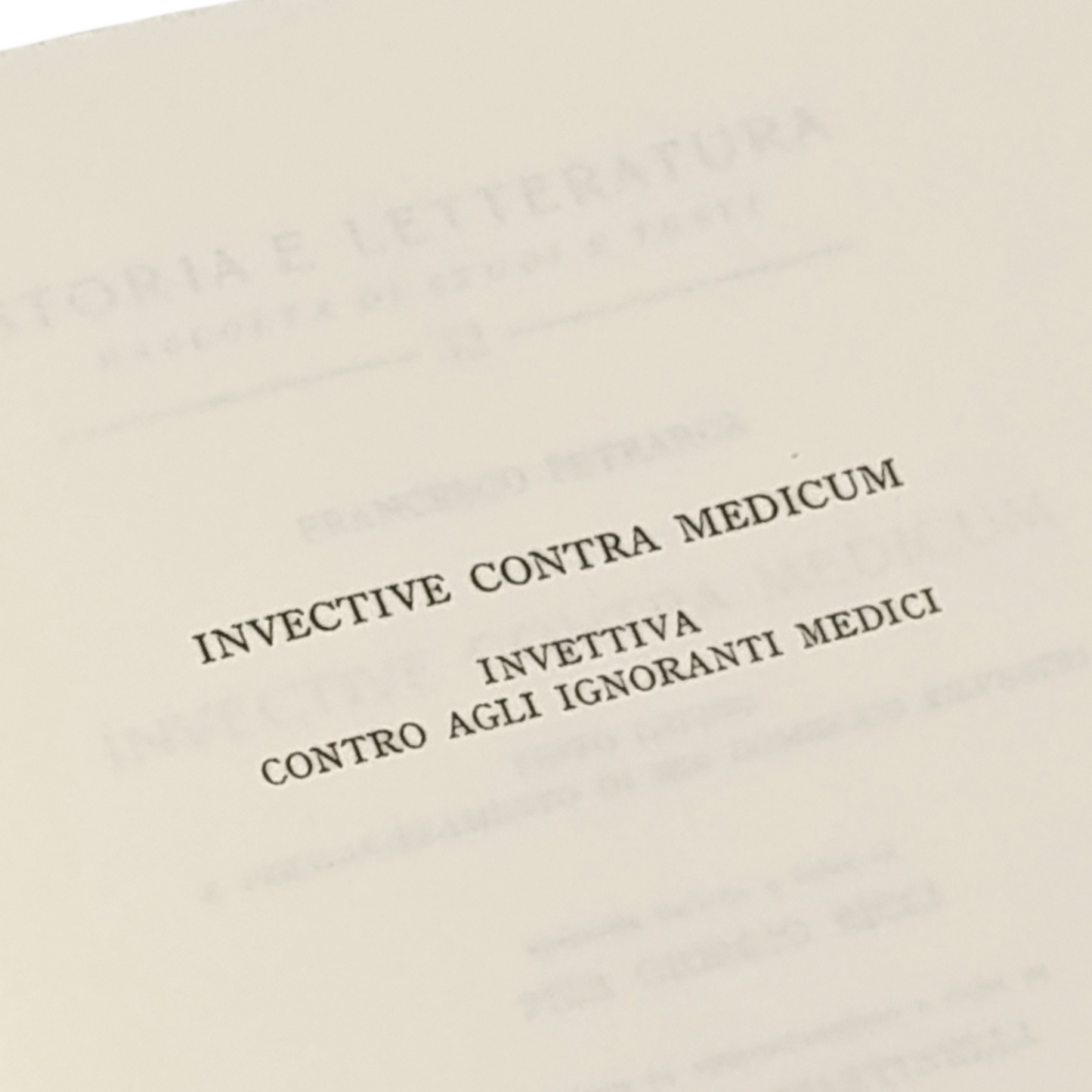 Invective Contra Medicum Di Petrarca