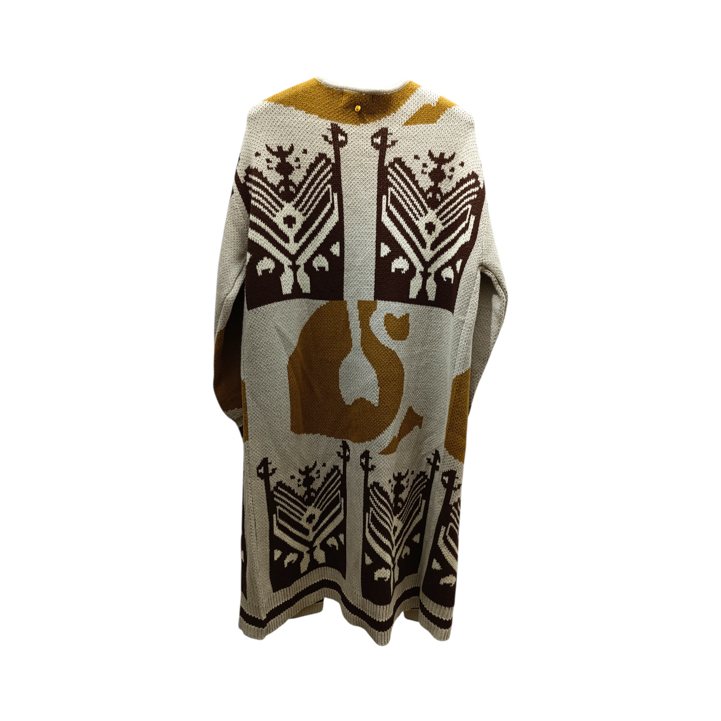 Cardigan Lungo Pocho Camomilla Fantasia Geometrica