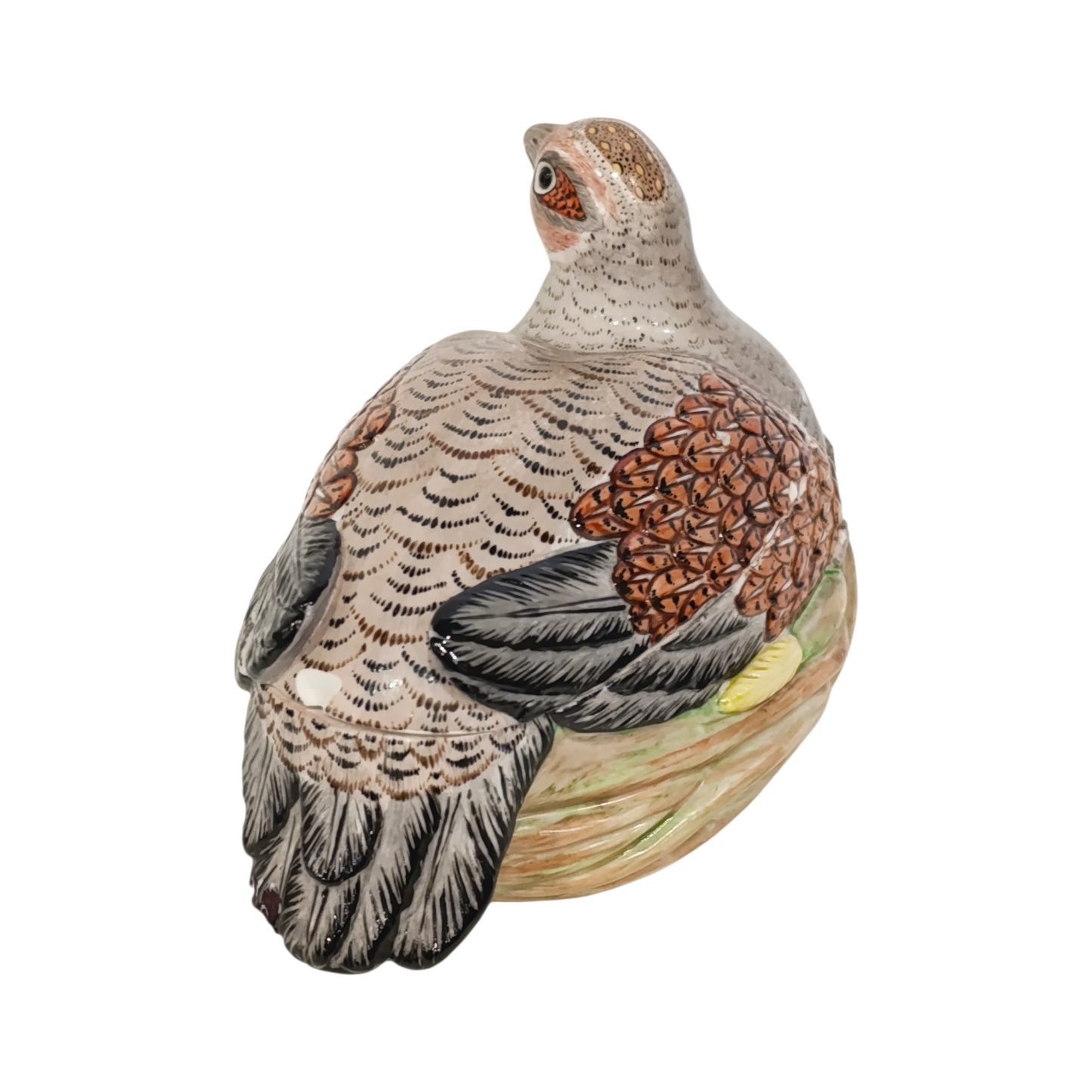 Zuppiera Porcellana Pernice Nel Nido