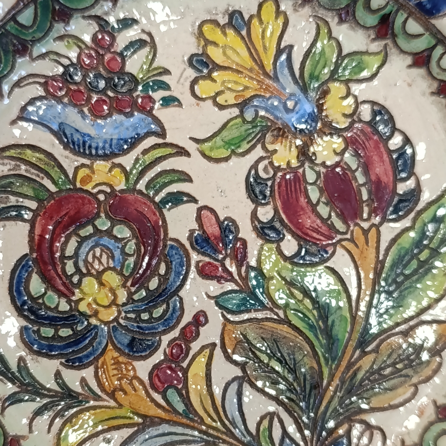 Coppia Piatti Ceramica Graffita Lapucci M.S.S.
