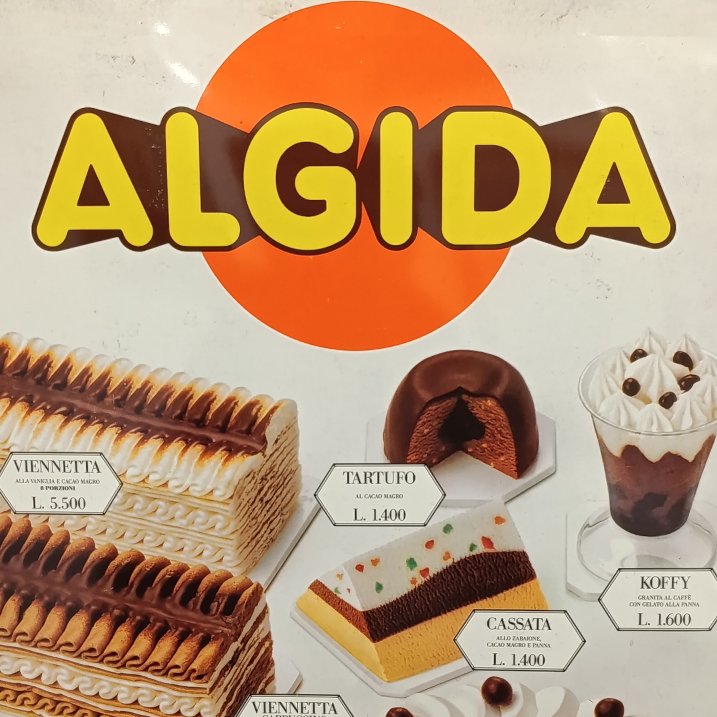 Pannello Pubblicitario Torte Gelato Algida