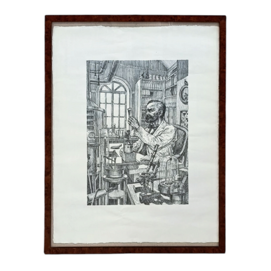 Quadro Acquaforte Alfred Nobel Di Gabriel Girardi