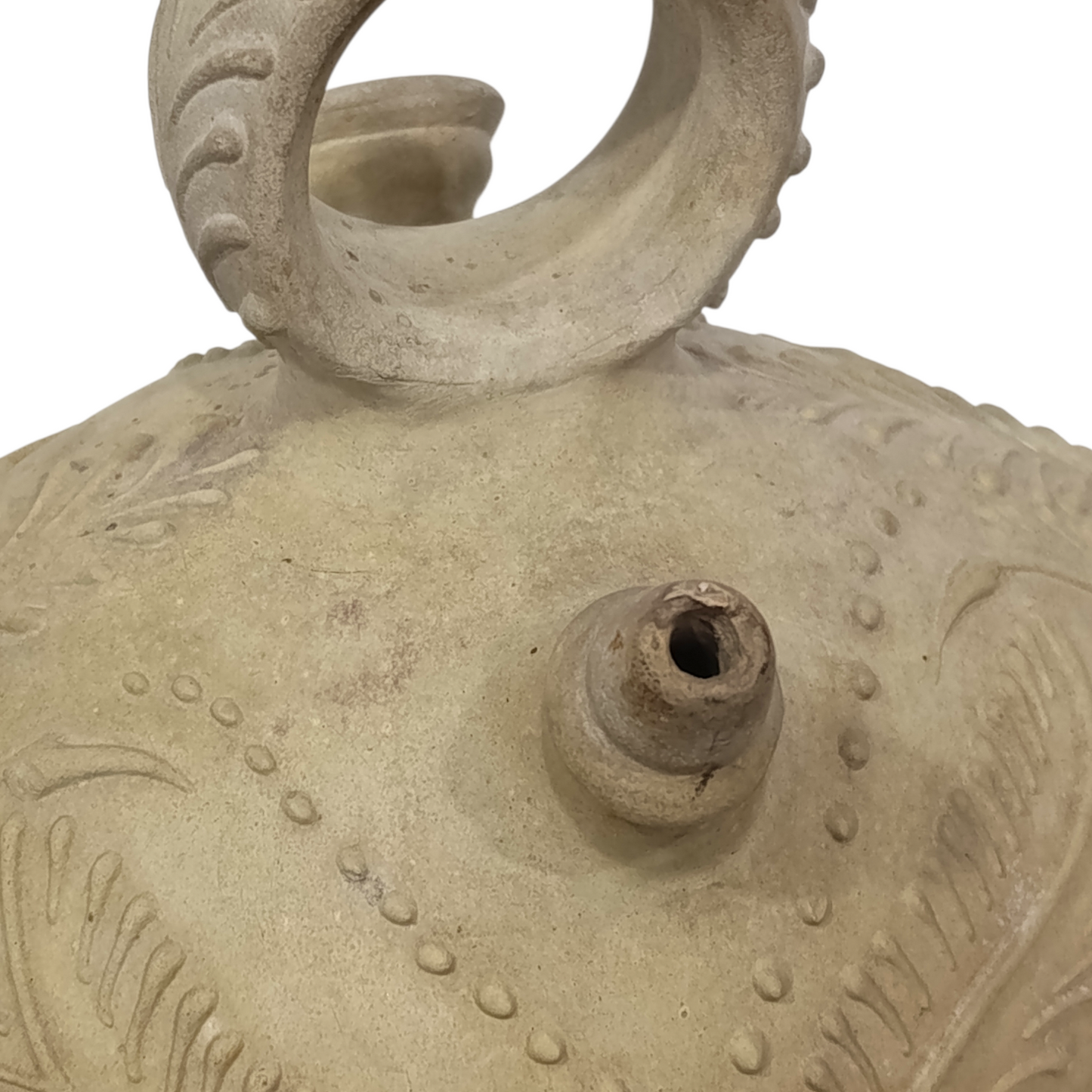 Anfora Versatoio Terracotta Decoro A Rilievo