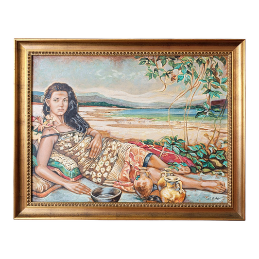 Quadro Serigrafia Donna Sdraiata Di Massimo Di Febo