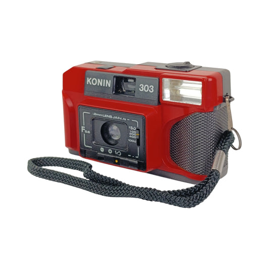 Fotocamera Konin 303 Rossa Con Custodia