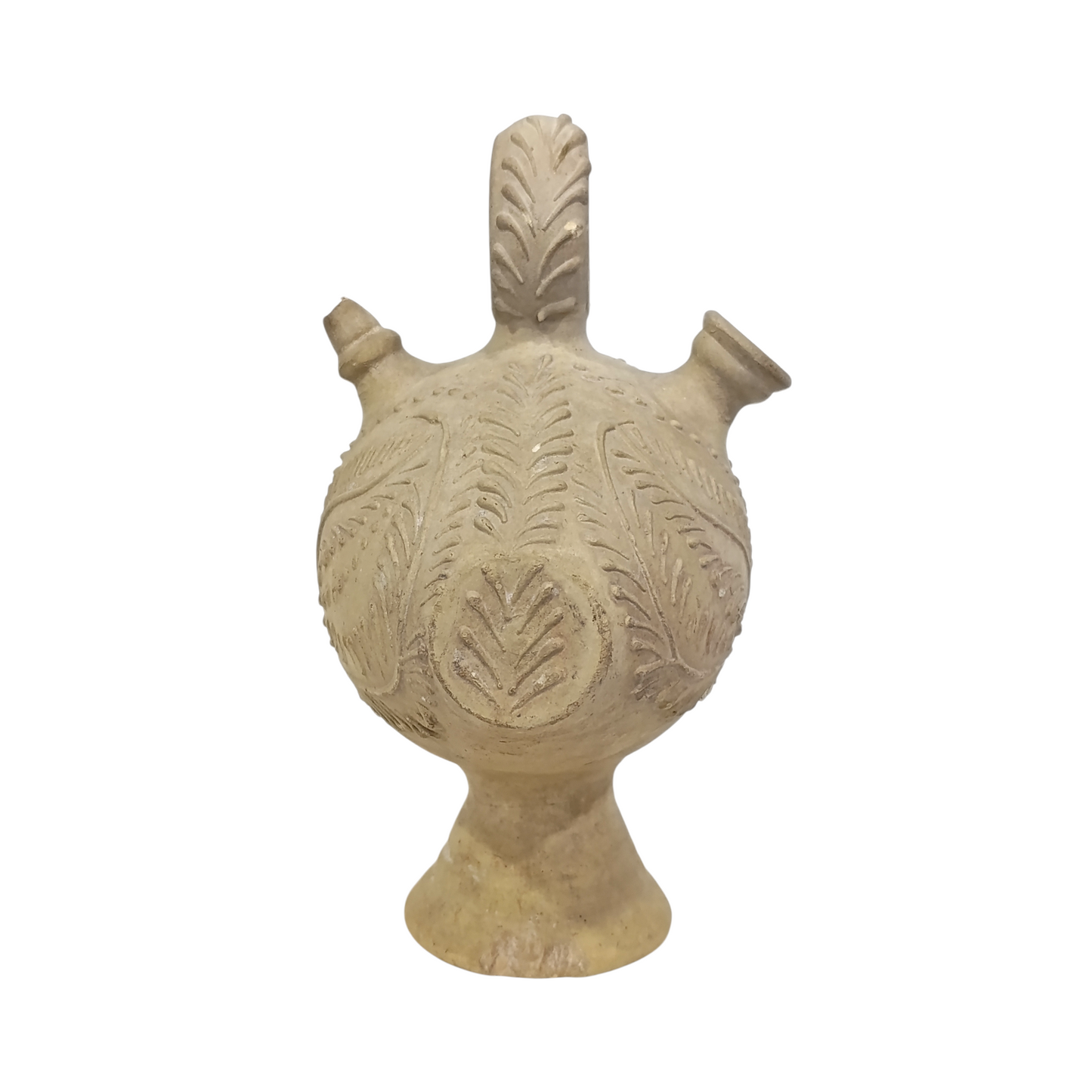 Anfora Versatoio Terracotta Decoro A Rilievo