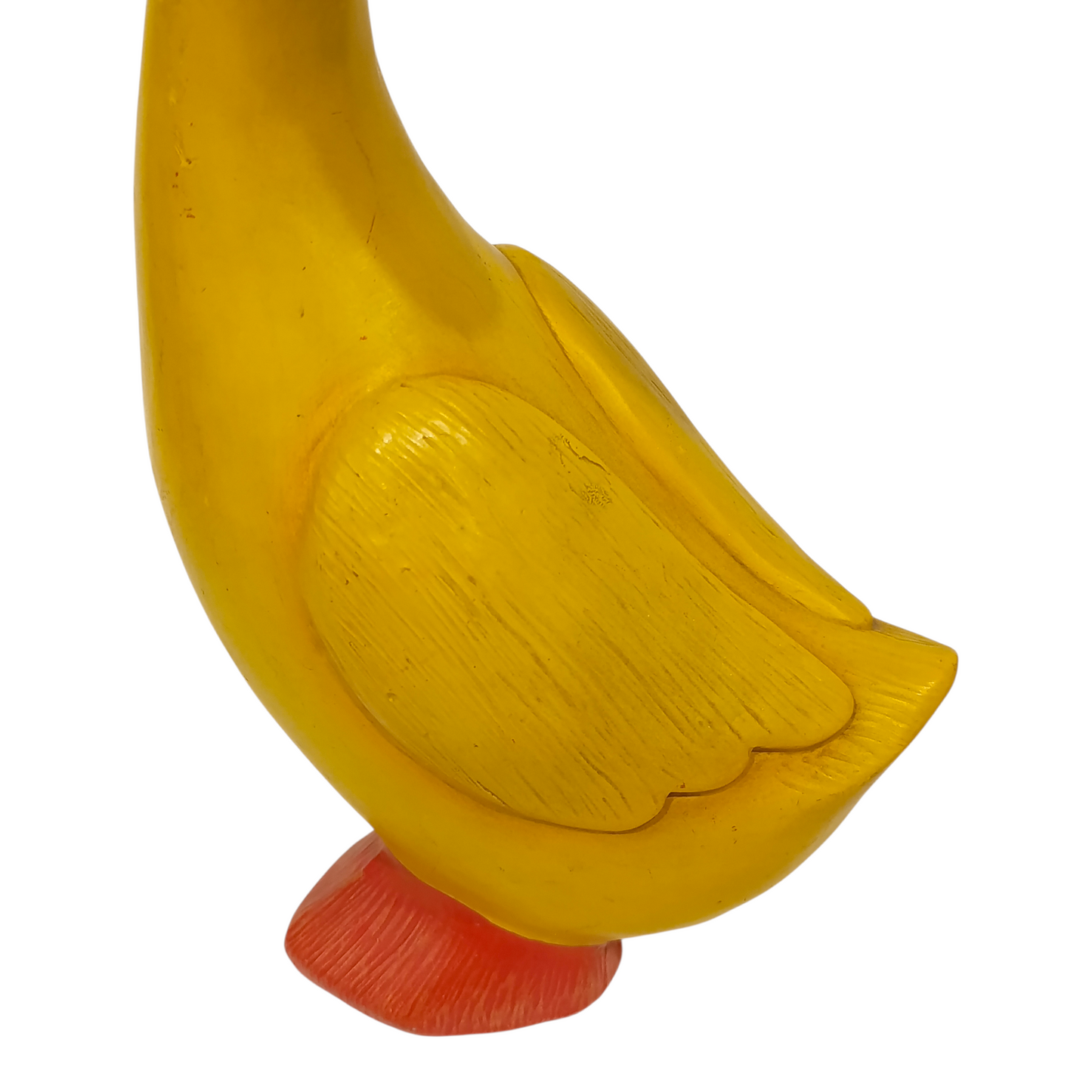 Scultura Papera Resina Gialla