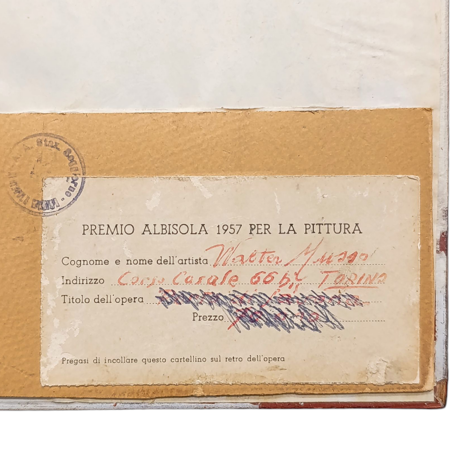 Dipinto Olio Su Tela Di Walter Musso