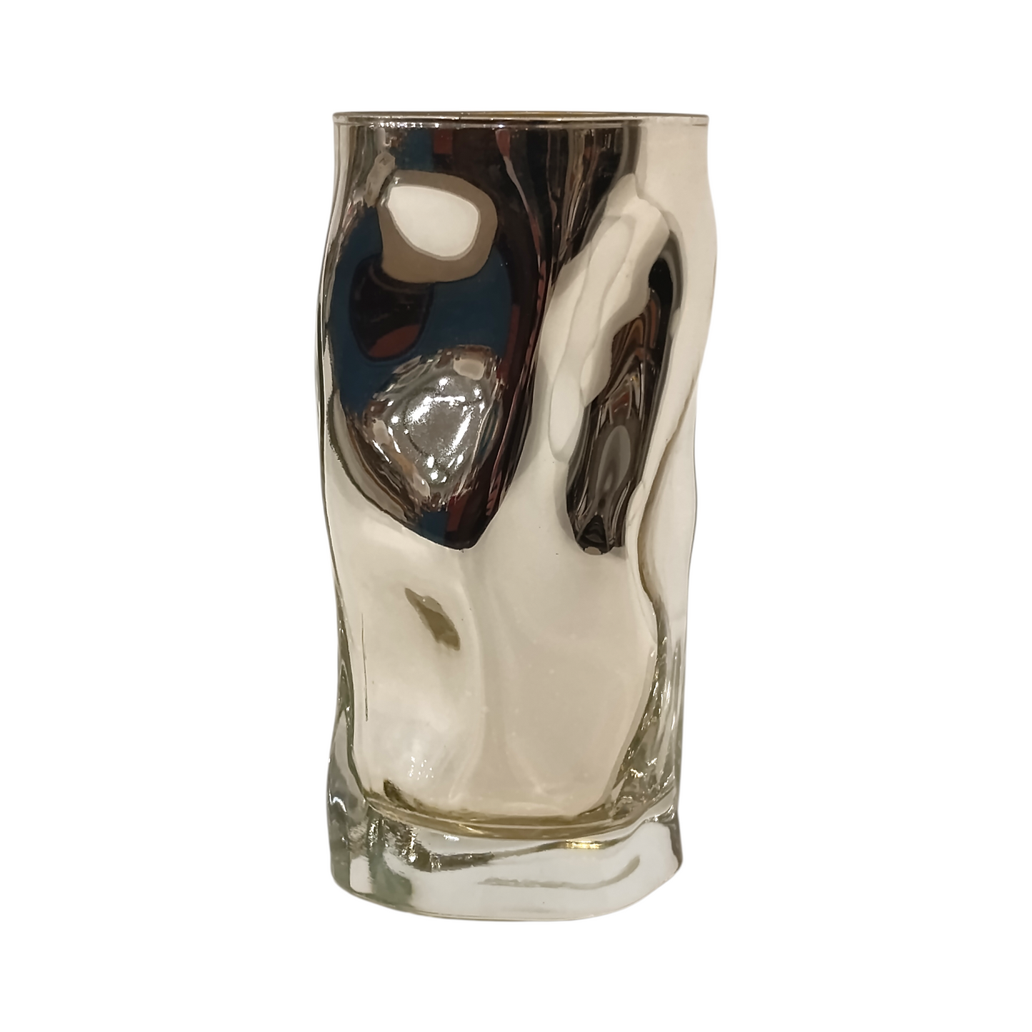 Vaso Vetro Borosilicato Argento Riflettente