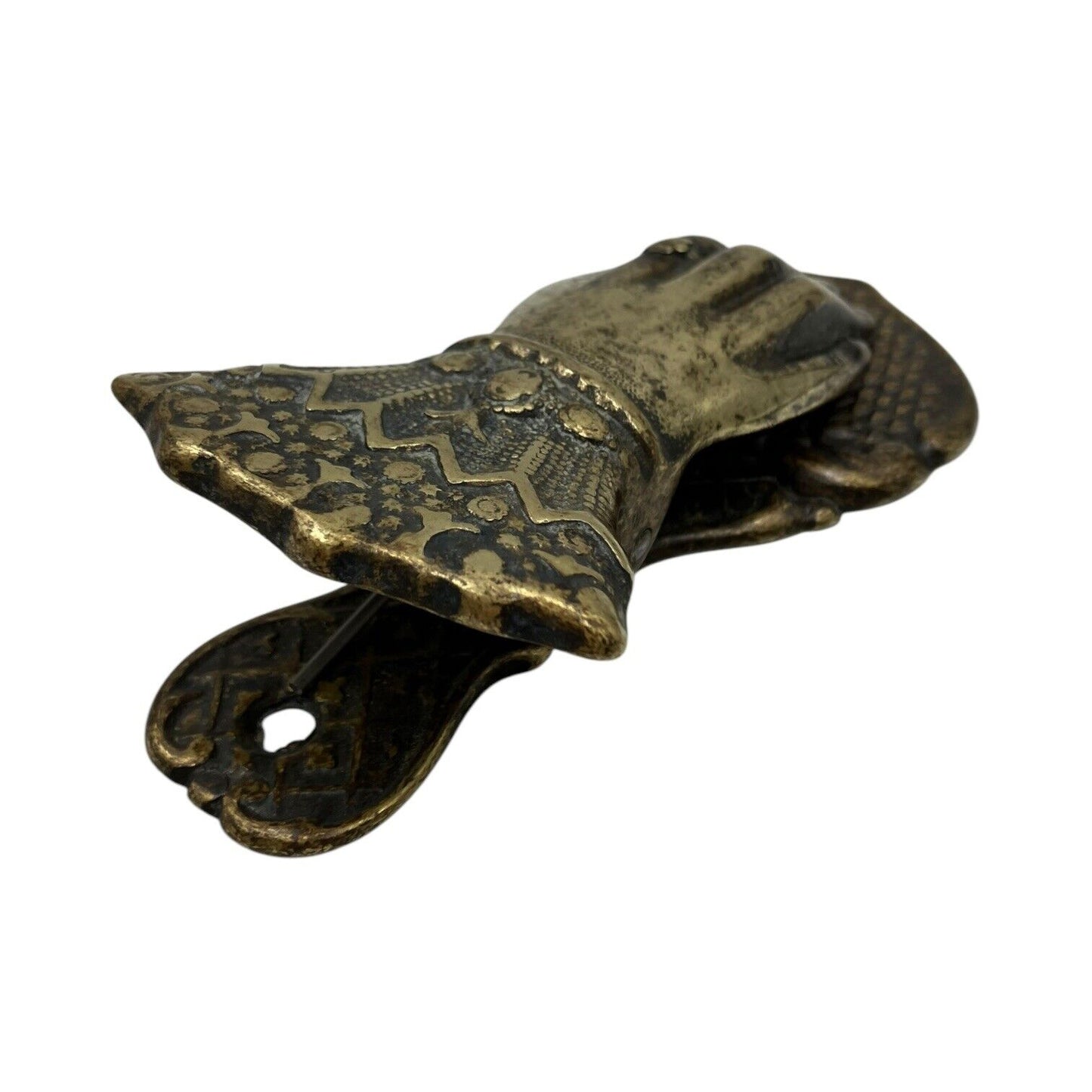 Fermacarte Vintage Metallo Ottone Mano