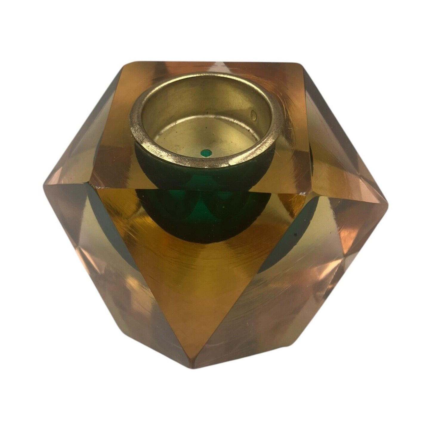 Accendino Vintage Vetro Sommerso Geometrico