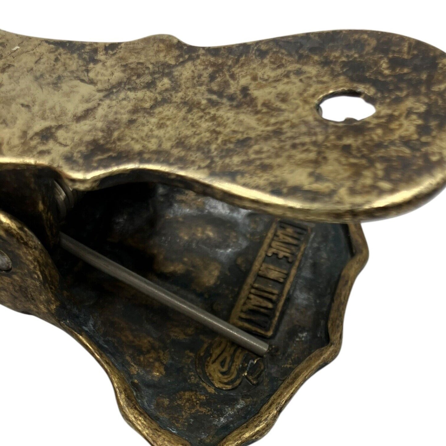 Fermacarte Vintage Metallo Ottone Mano