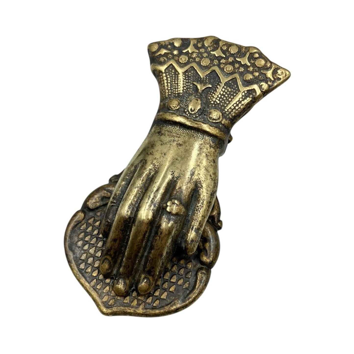 Fermacarte Vintage Metallo Ottone Mano