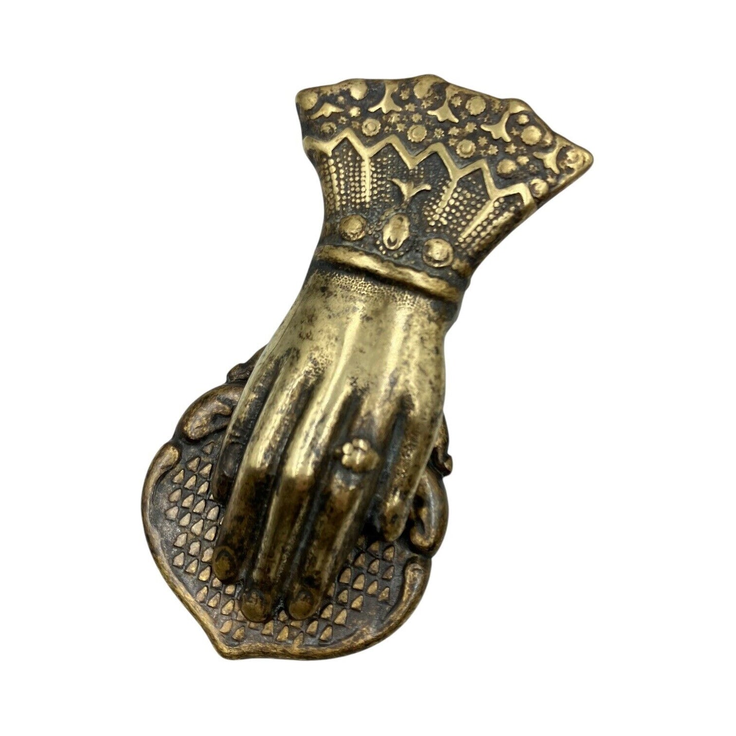 Fermacarte Vintage Metallo Ottone Mano