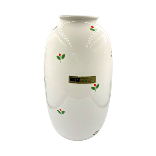 Vaso Vintage Anni 50 Sic Bianco Fiorellini