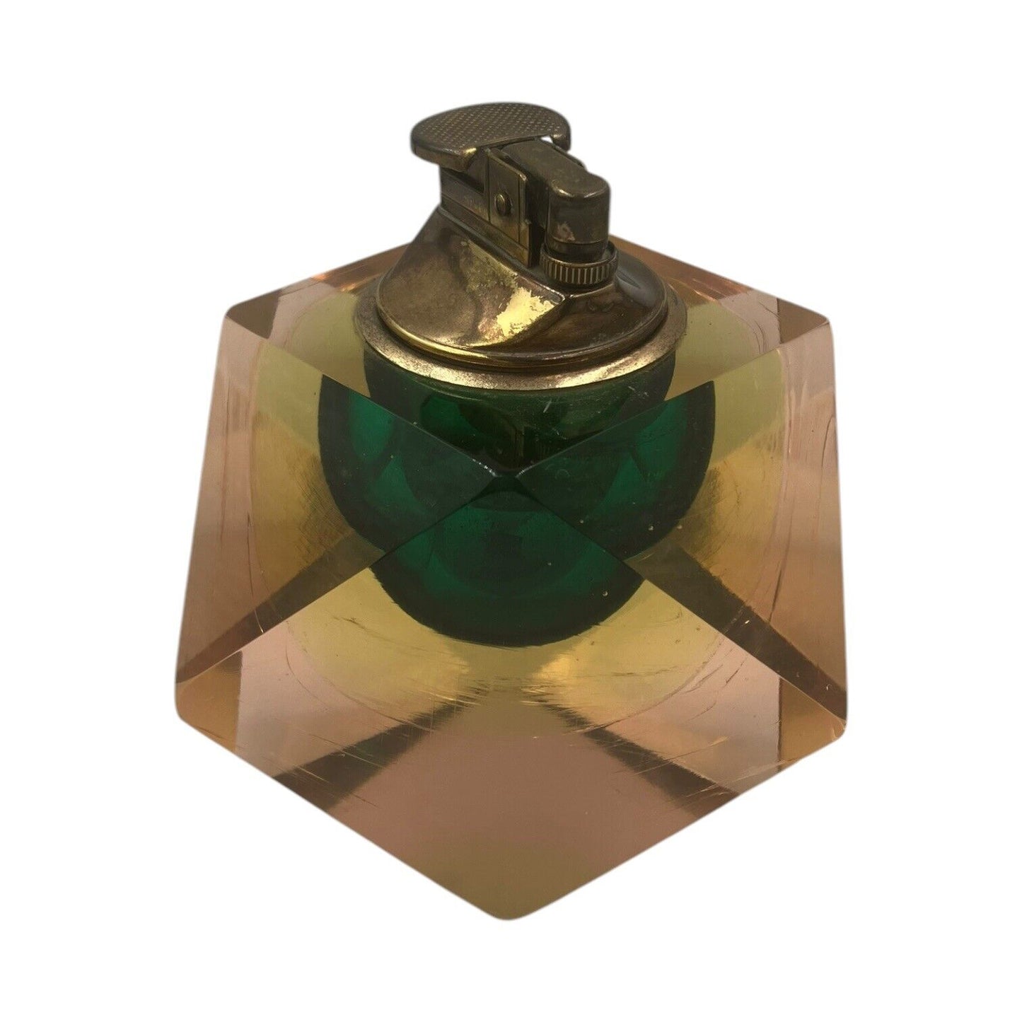Accendino Vintage Vetro Sommerso Geometrico