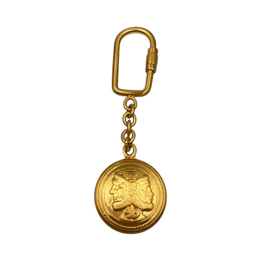 Portachiavi Fendi Vintage Janus Due Facce Dorato