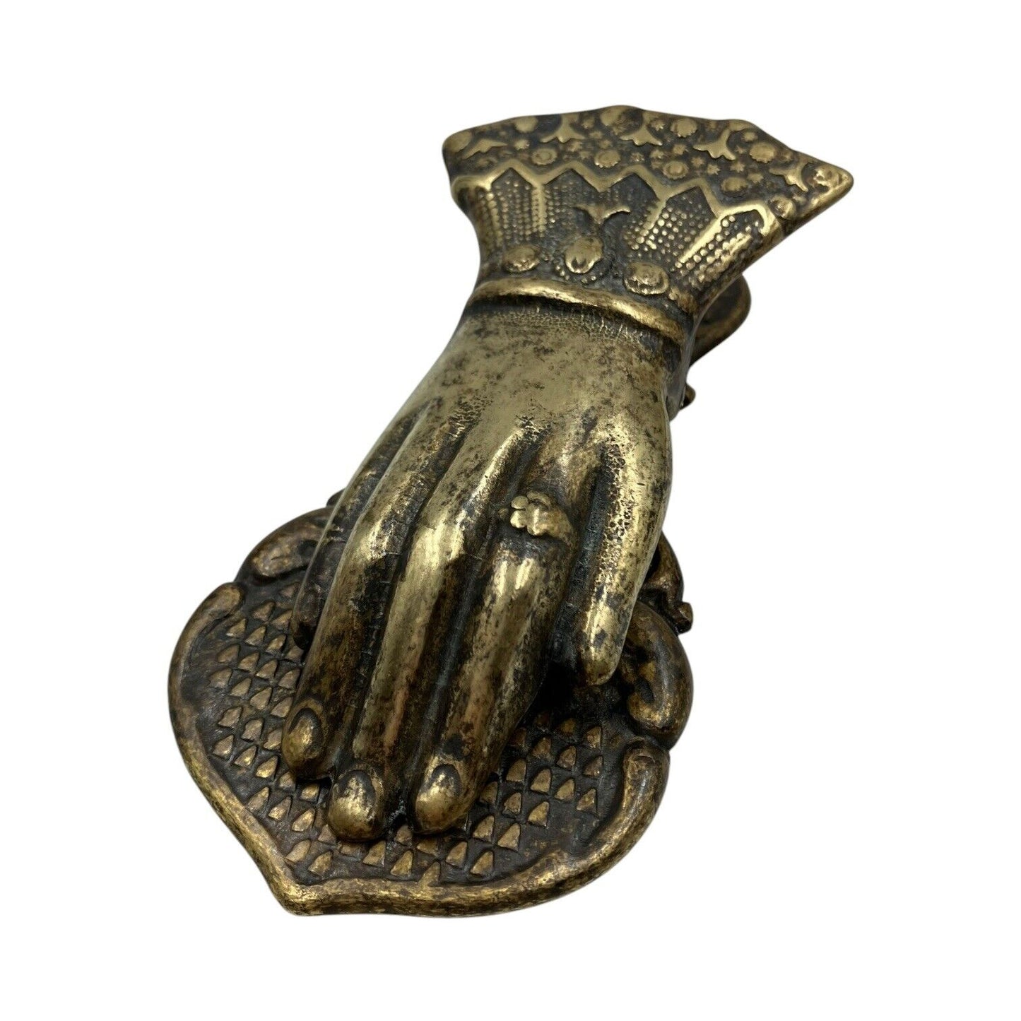 Fermacarte Vintage Metallo Ottone Mano