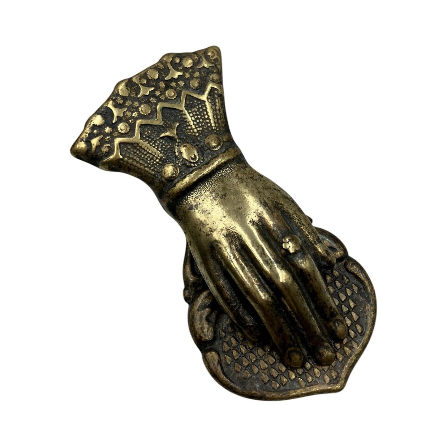 Fermacarte Vintage Metallo Ottone Mano